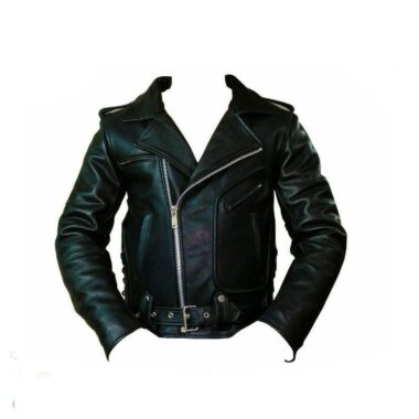 Leather Brando Motorbike Jacket Marlon Biker Motorcycle With Genuine CE Armour